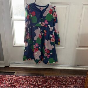 Tea Collection Navy and Pink Floral Dress